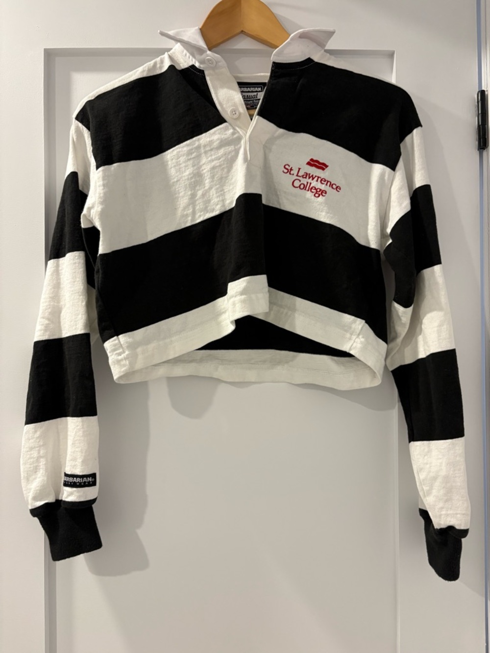 Barbarian Rugby Wear St. Lawrence College Cropped Rugby Shirt Women’s Small